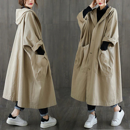 Zain™ Trenchcoat med Hette