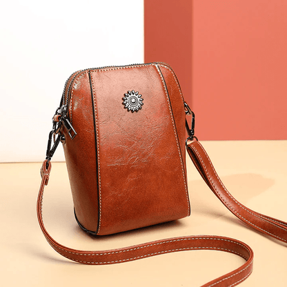 Pamela | Retro Skinnveske med Crossbody